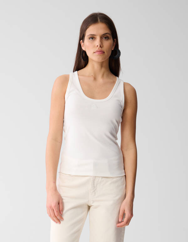 Shoeby Logo Tanktop Wei&szlig; SHOEBY WOMEN
