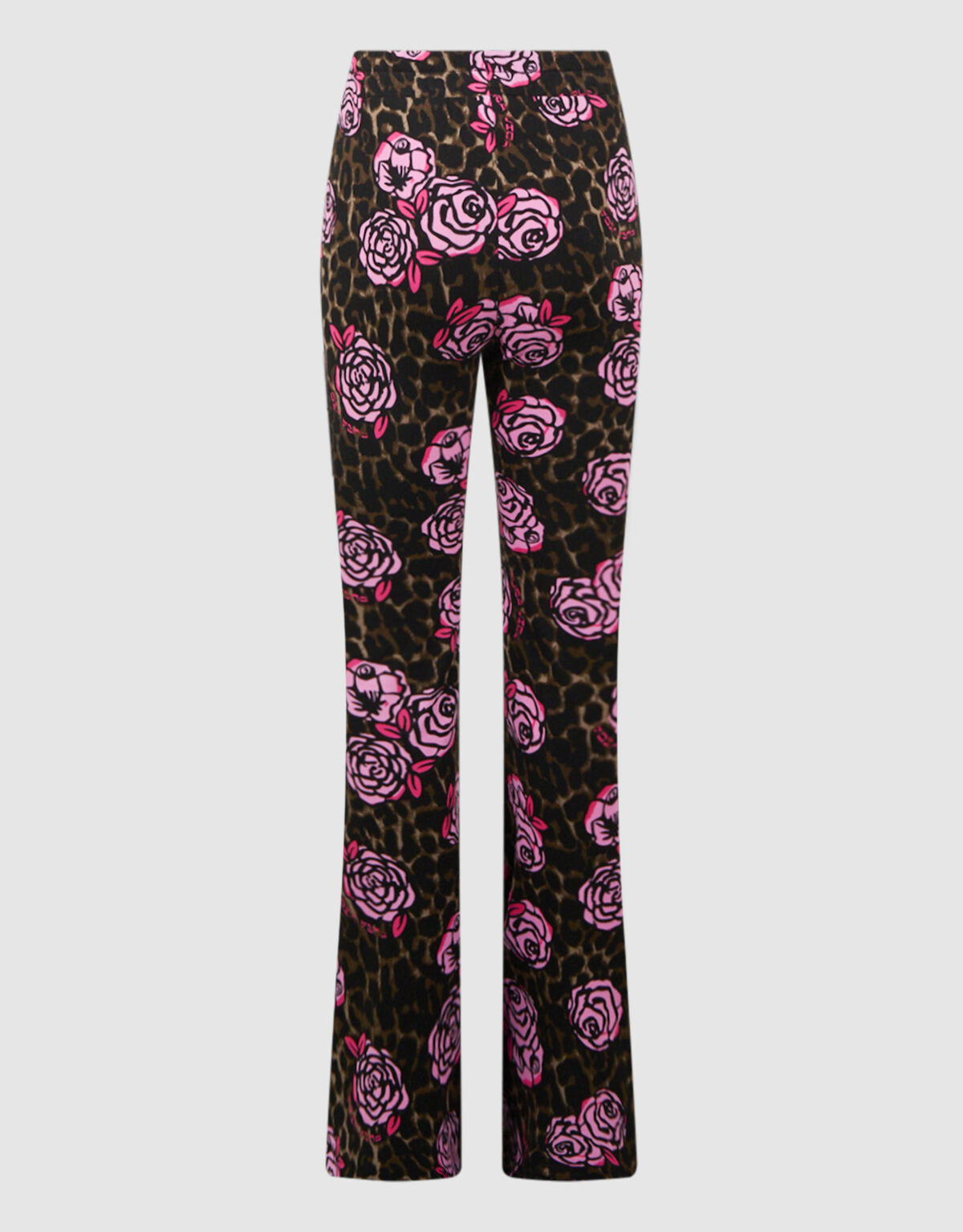 Rose Printed Flared Broek Bruin SHOEBY GIRLS