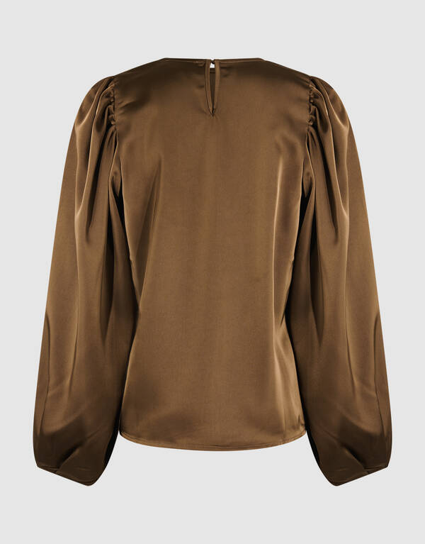 V-hals Blouse Donkergroen SHOEBY WOMEN