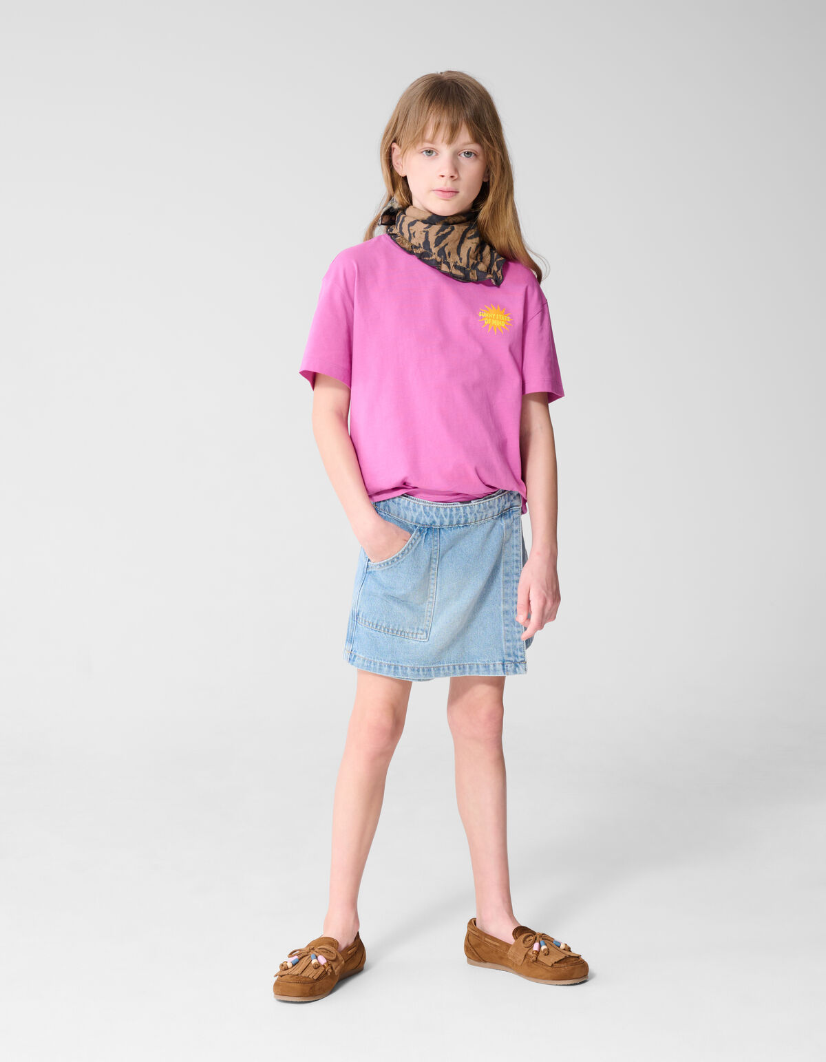 Denim-Wickelrock Bleached SHOEBY GIRLS