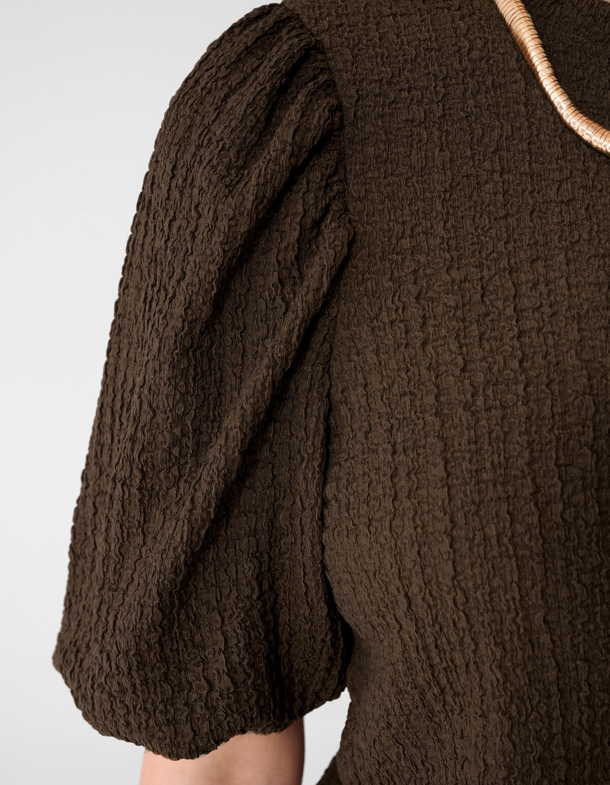 Knitter-Top Ballon Braun SHOEBY WOMEN