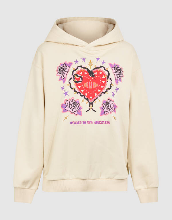 Vida Artwork Hoodie Off White SHOEBY GIRLS