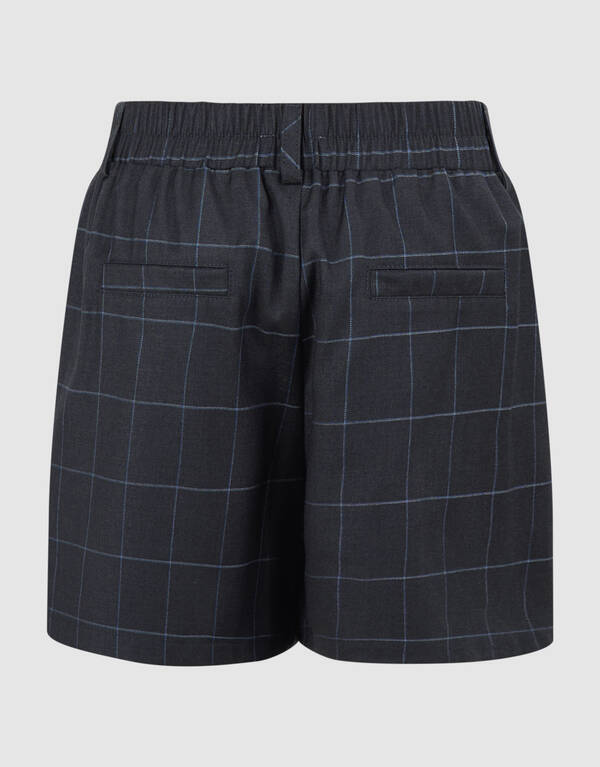 Karierte Plissee-Shorts dunkelgrau SHOEBY GIRLS
