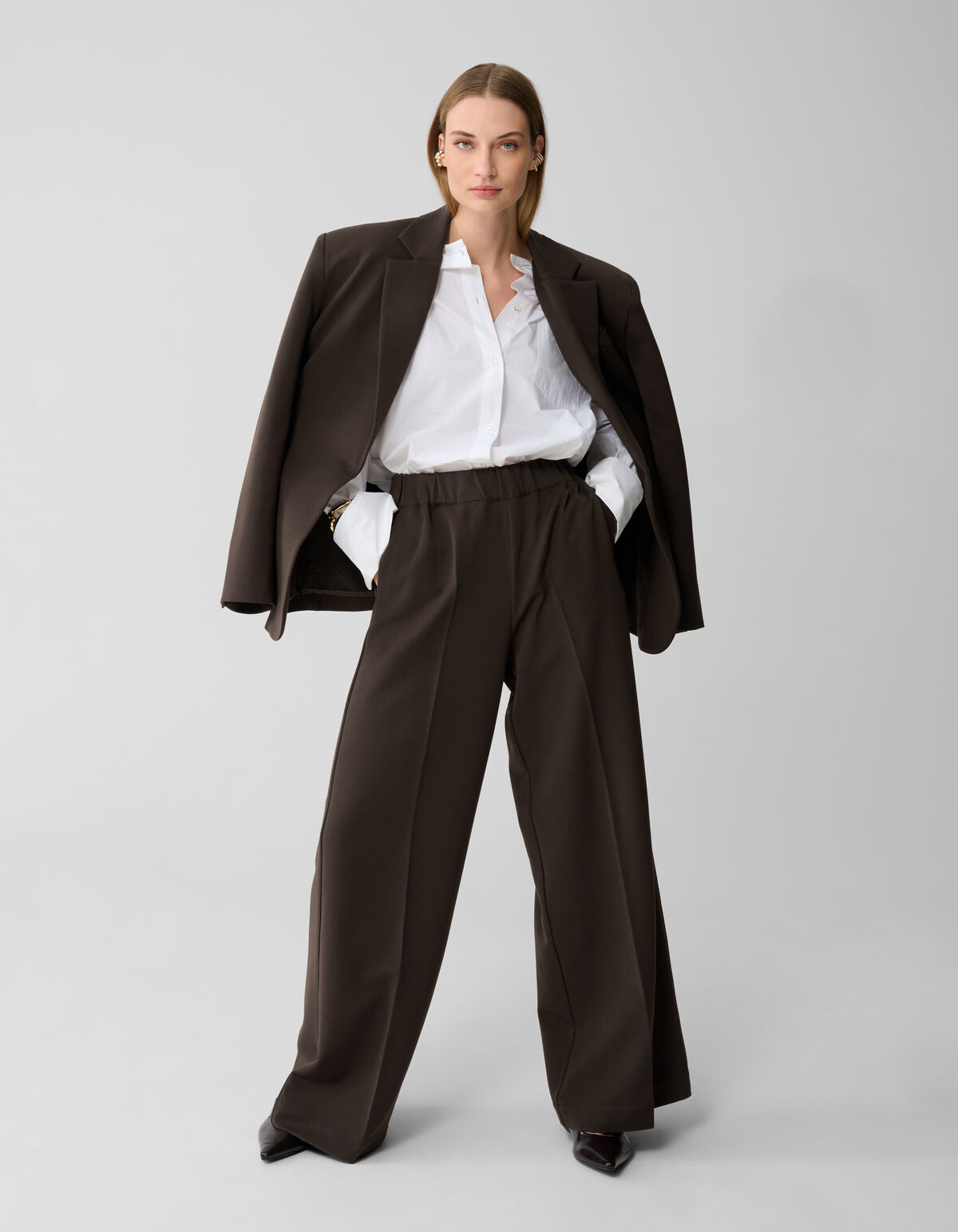 Hose mit weitem Bein in Dunkelbraun von Lonneke SHOEBY WOMEN