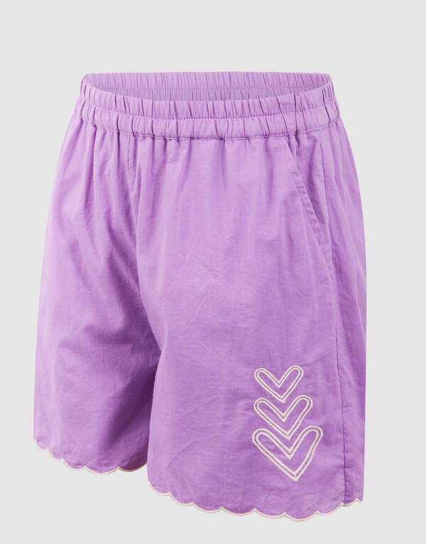Herz Stickerei Kurz Lila SHOEBY GIRLS