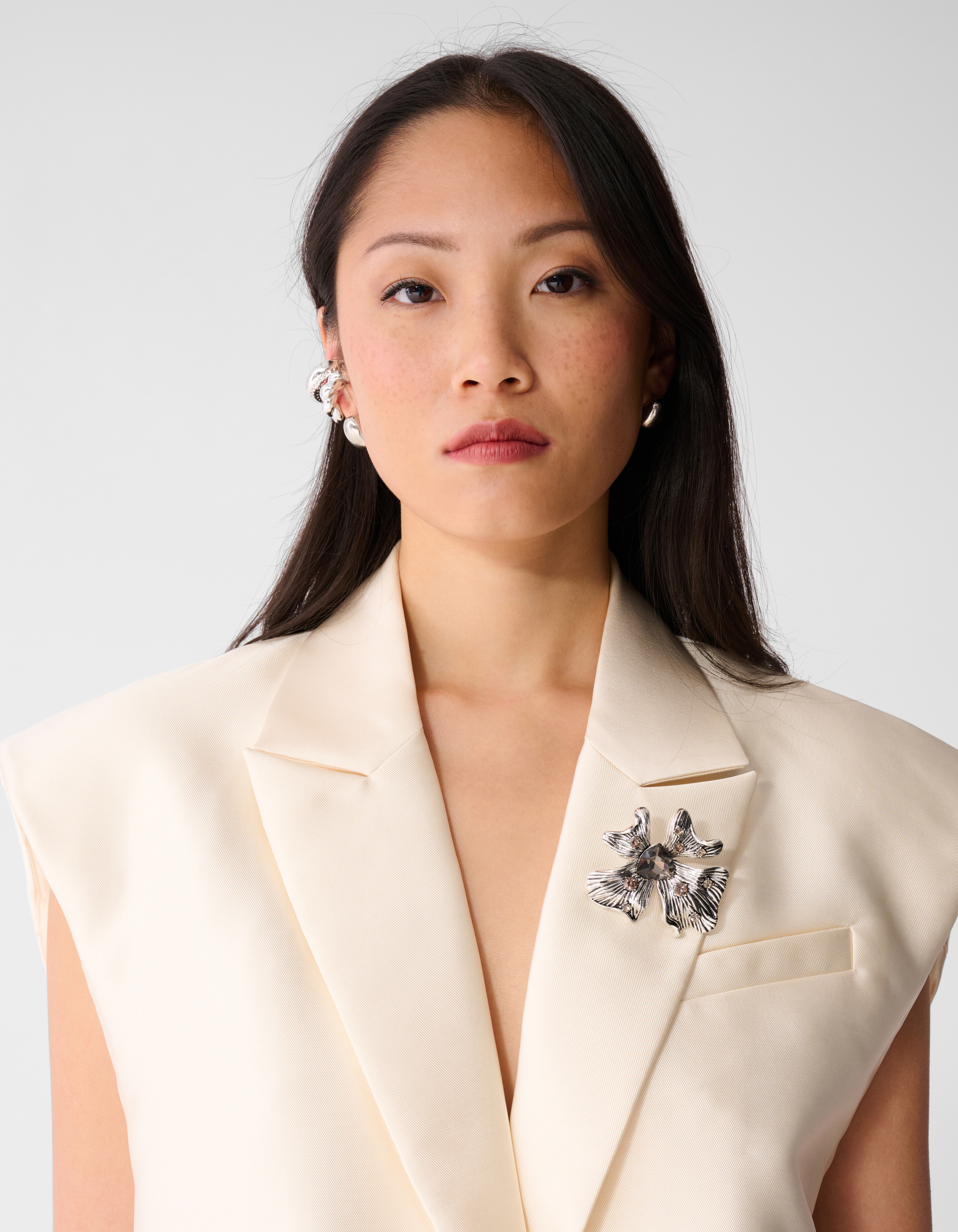 Blumenbrosche Silber SHOEBY ACCESSOIRES