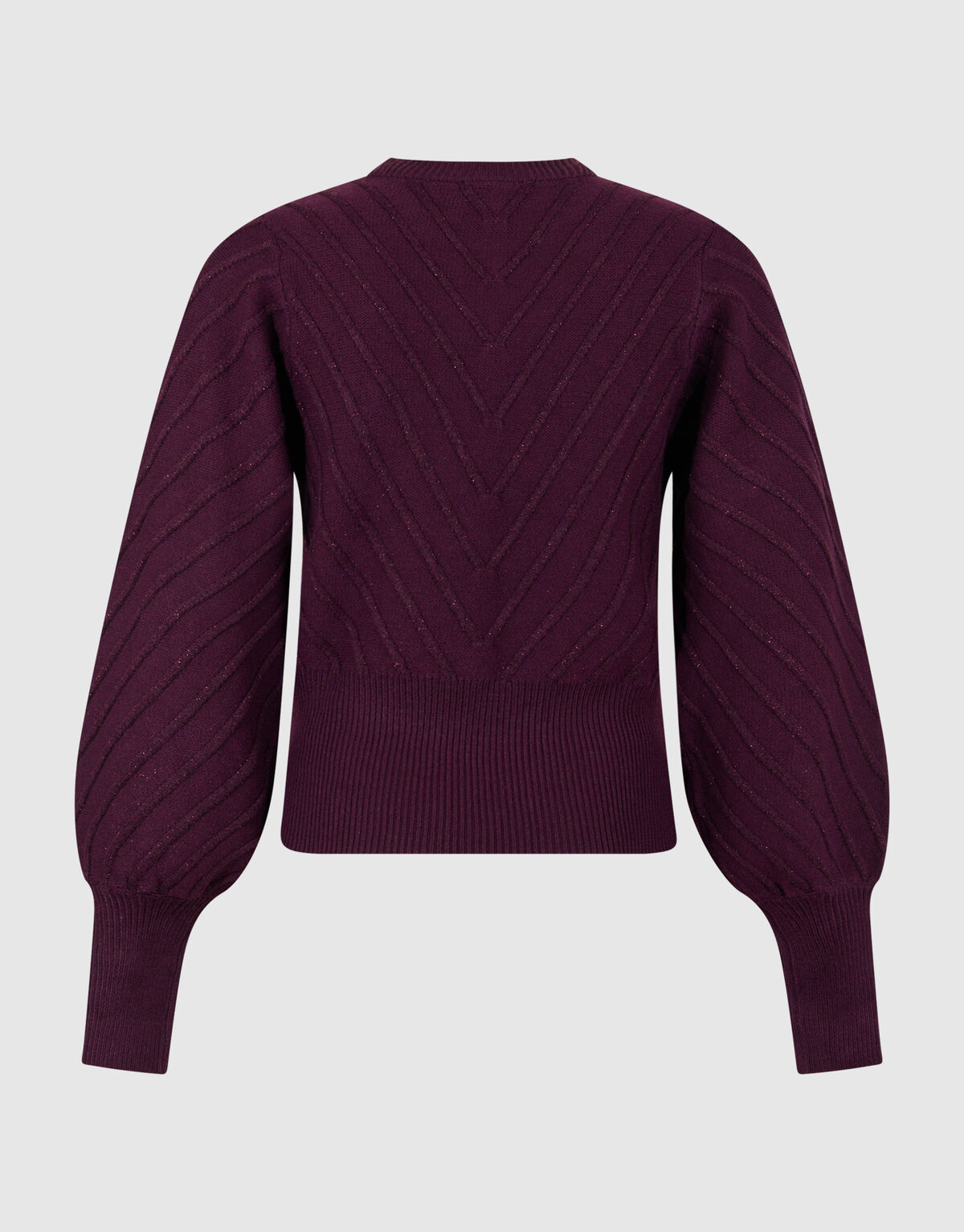 Glitzernder Strickpullover, Dunkelrot SHOEBY WOMEN