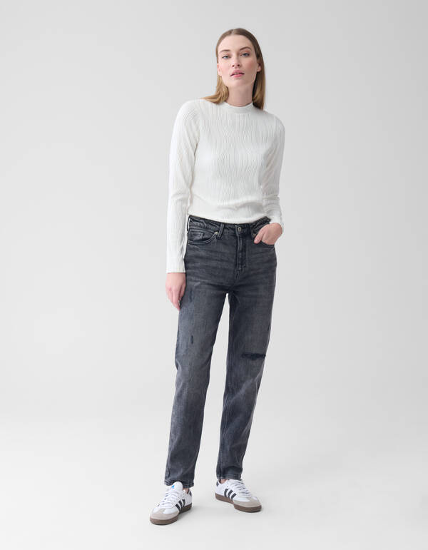 Tapered Fit Jeans Dunkelgrau L29 SHOEBY WOMEN