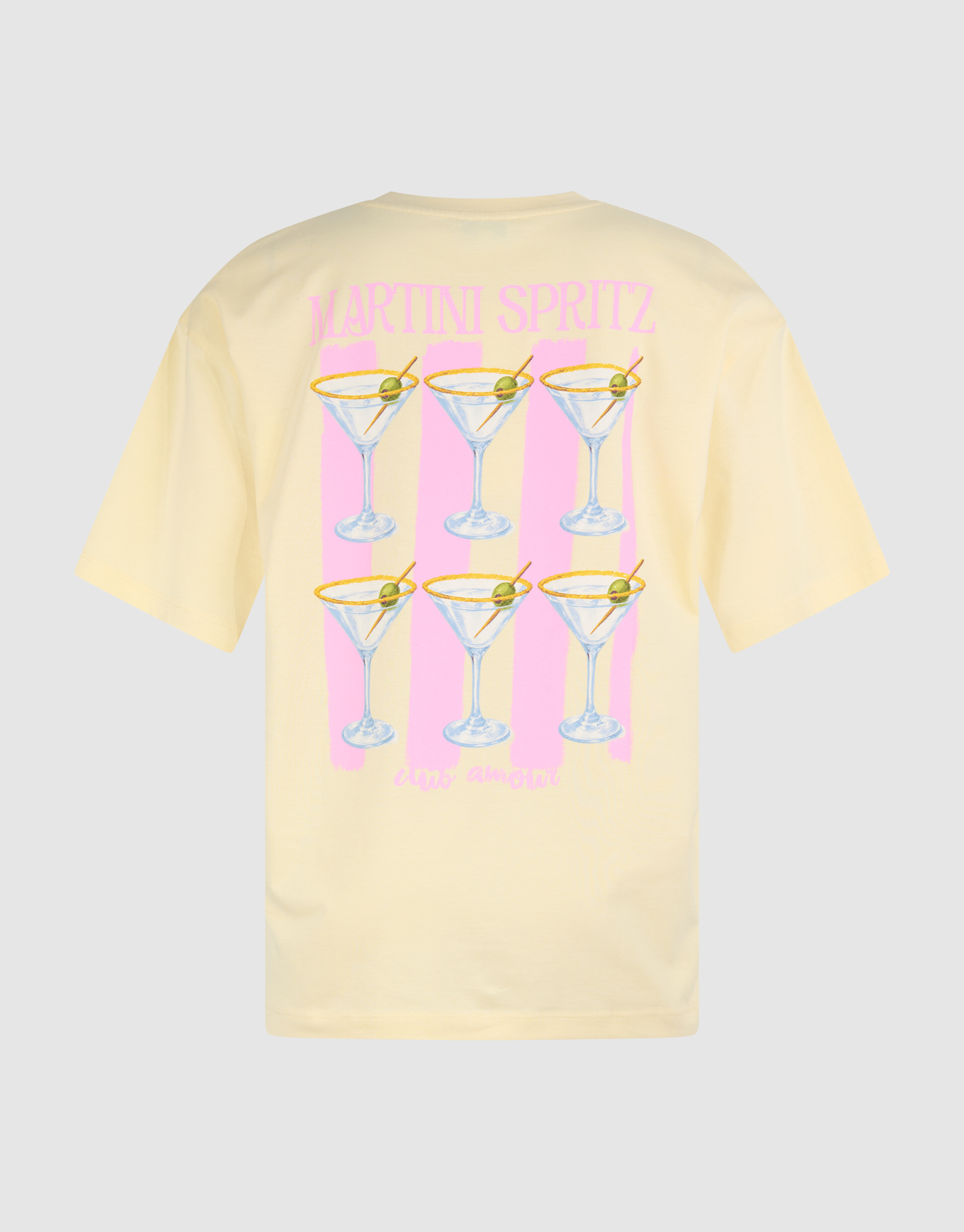 Cocktail Kunst T-Shirt Lichtgelb SHOEBY WOMEN