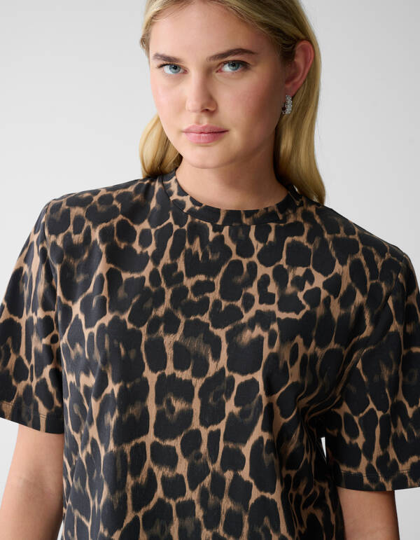 Leopard Padded T-Shirt Braun SHOEBY WOMEN