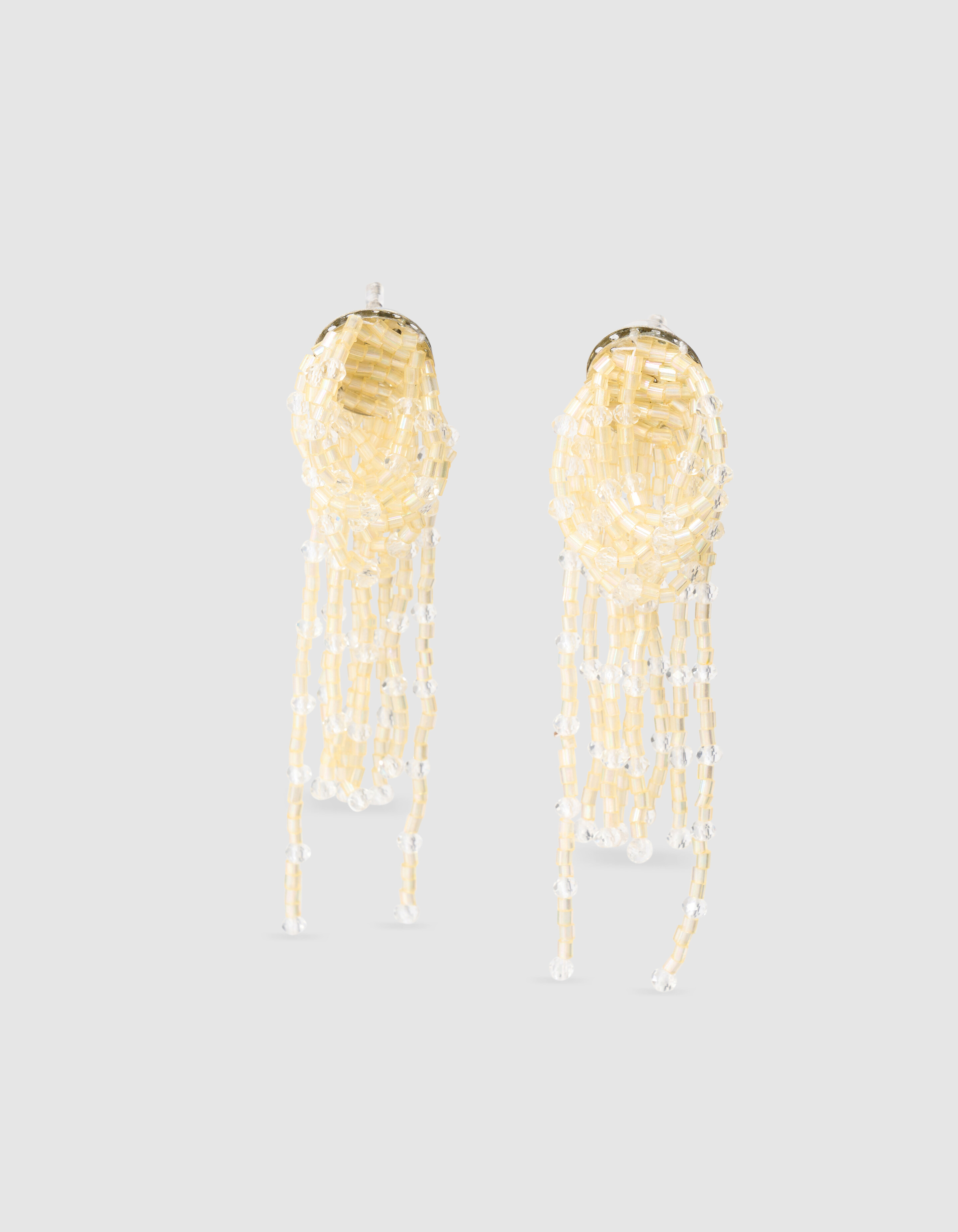 Multi Beaded Ohrringe Hellgelb SHOEBY ACCESSOIRES