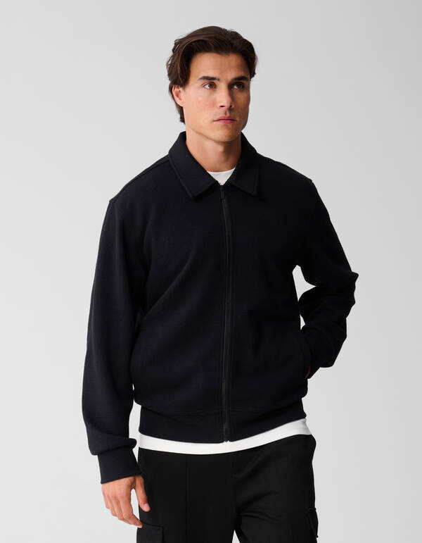 Sweat Bomber Jacke Schwarz SHOEBY MEN