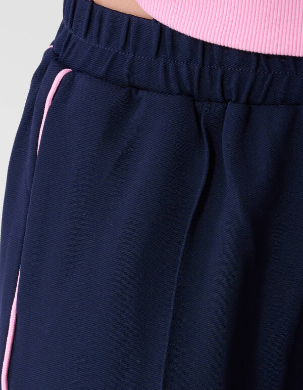 Sporty Piping Wide Leg Fit Hose Dunkelblau SHOEBY GIRLS