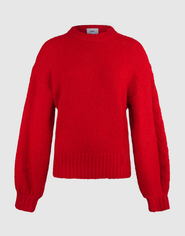 Haariger Oversize Pullover Rot SHOEBY WOMEN