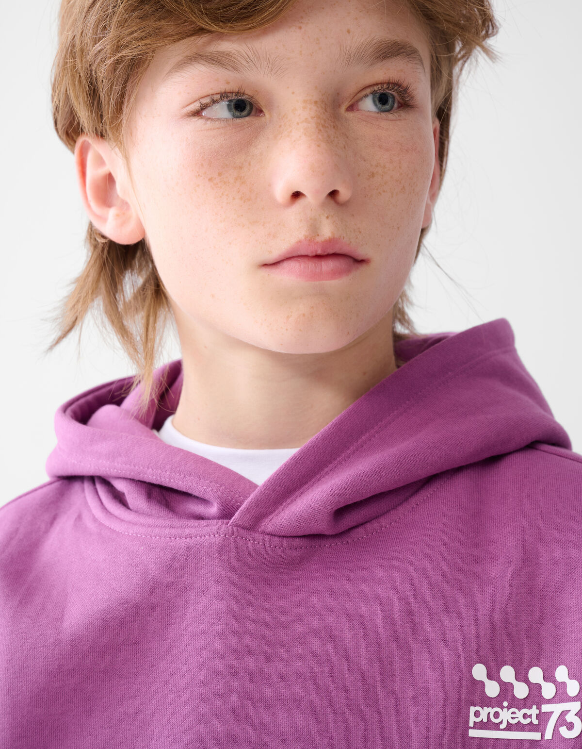 Basic Text Hoodie Lila SHOEBY BOYS