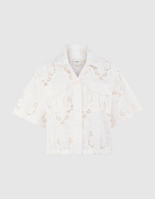 Stickbluse in gebrochenem Wei&szlig; von Mieke SHOEBY WOMEN