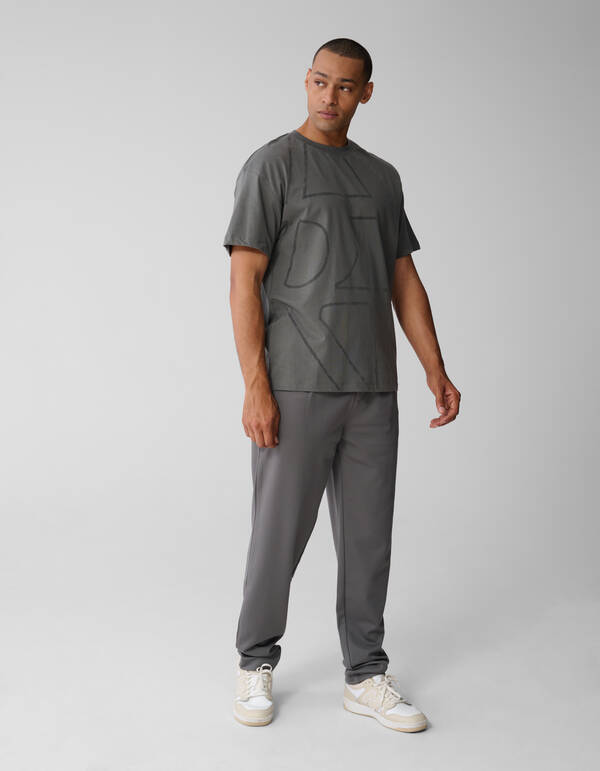 Flock Line Artwork T-shirt Dunkelgr&uuml;n SHOEBY MEN