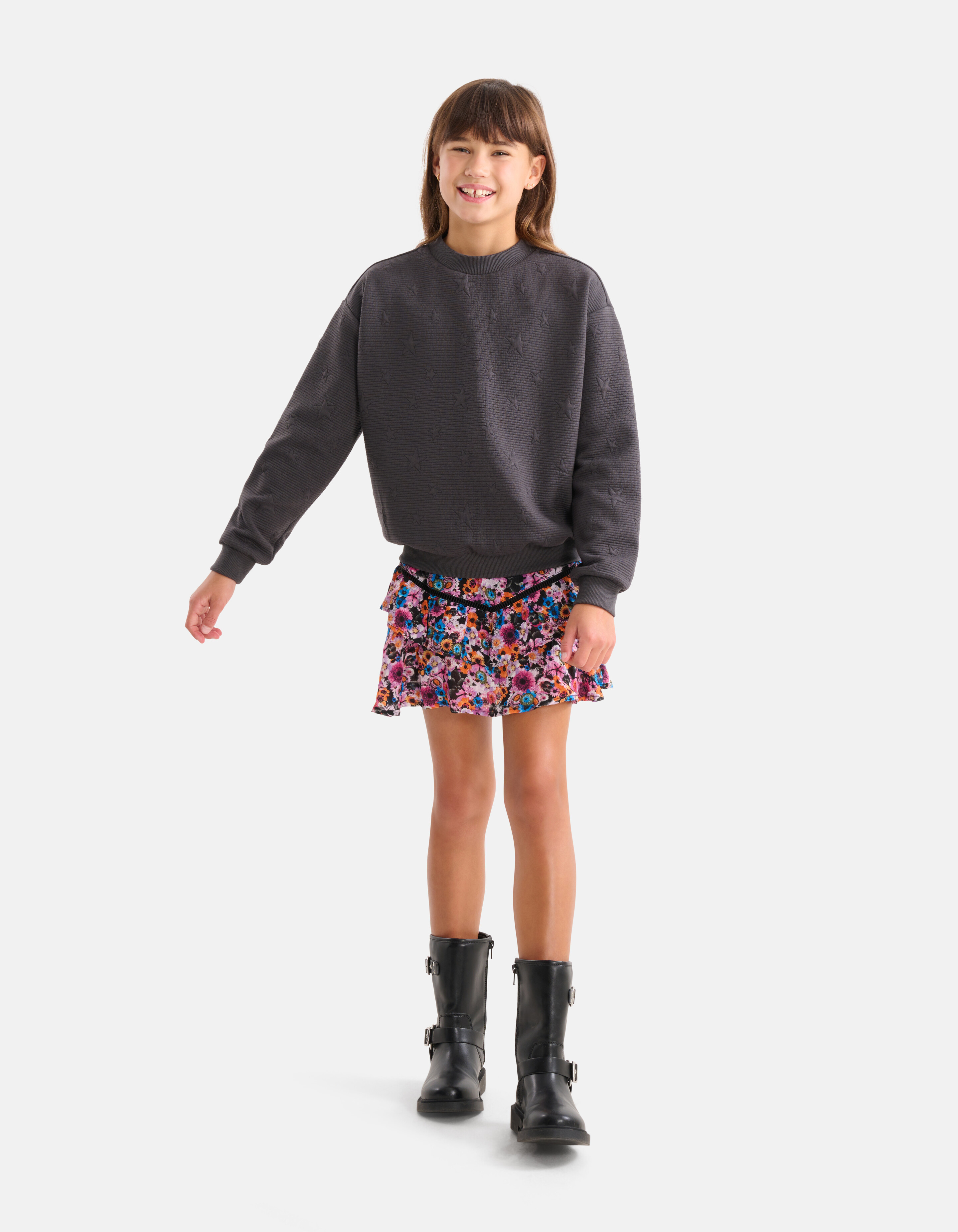 Sterne Pullover Dunkelgrau SHOEBY GIRLS