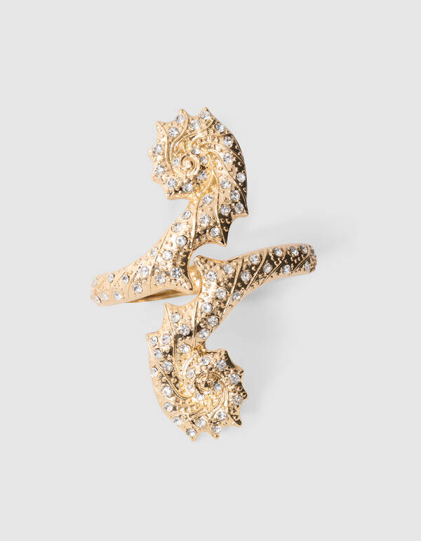 Strass-Muschel-Armband in Gold SHOEBY ACCESSOIRES