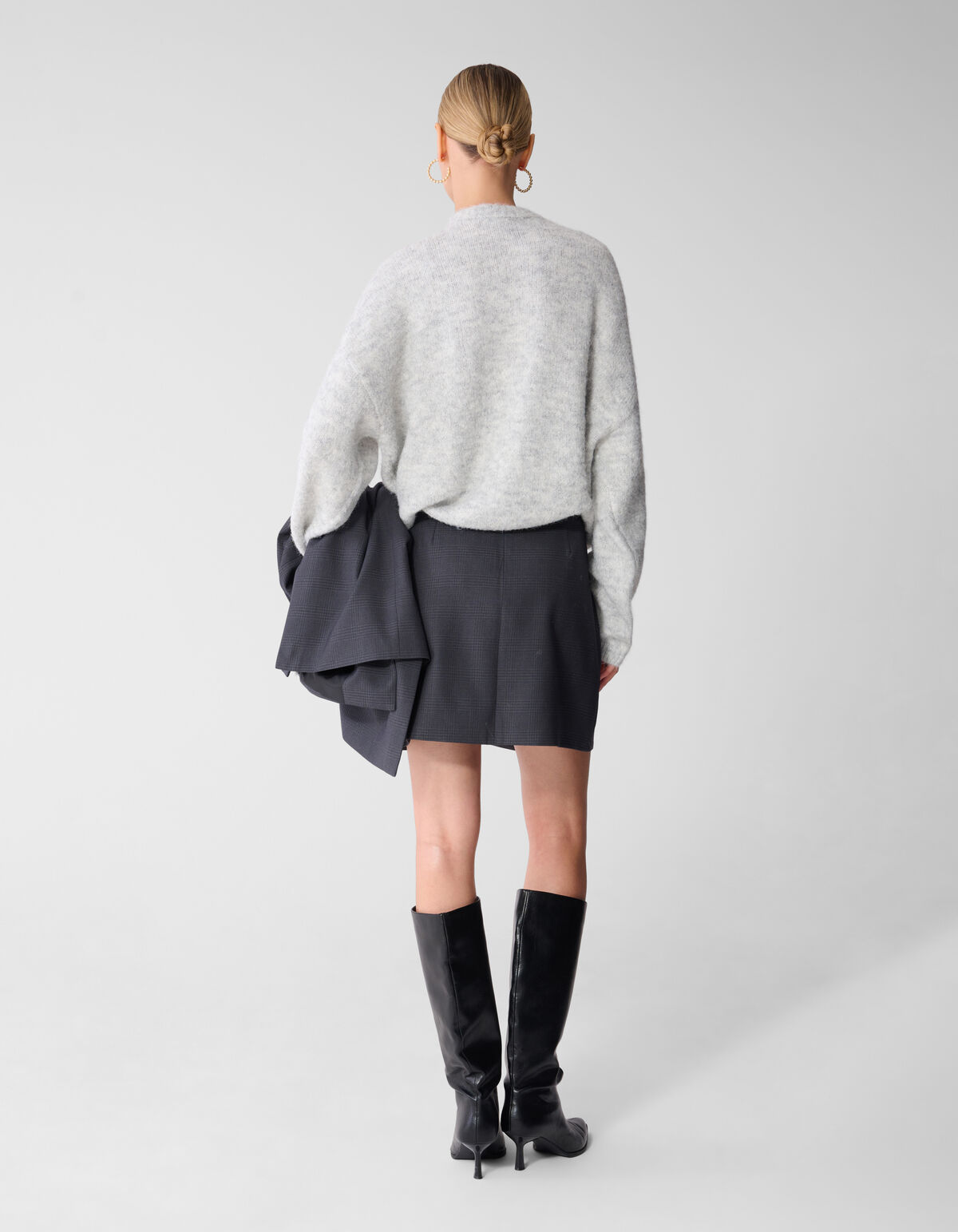 Minirock mit Karomuster Dunkelgrau SHOEBY WOMEN