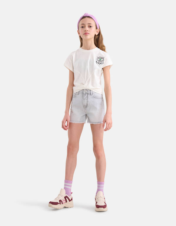 Destroy Denim Shorts Hellgrau SHOEBY GIRLS