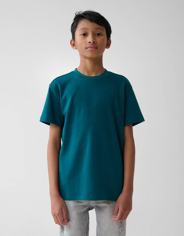 Basic T-shirt Dunkelgrün SHOEBY BOYS