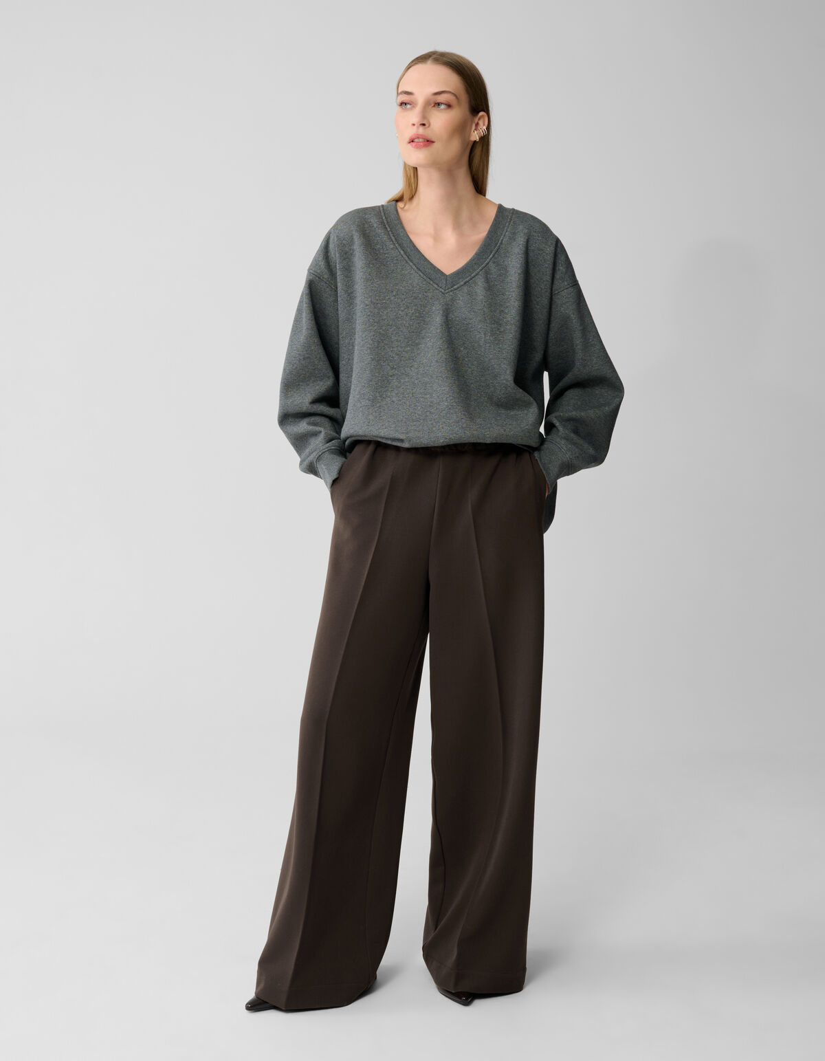 Hose mit weitem Bein in Dunkelbraun von Lonneke SHOEBY WOMEN