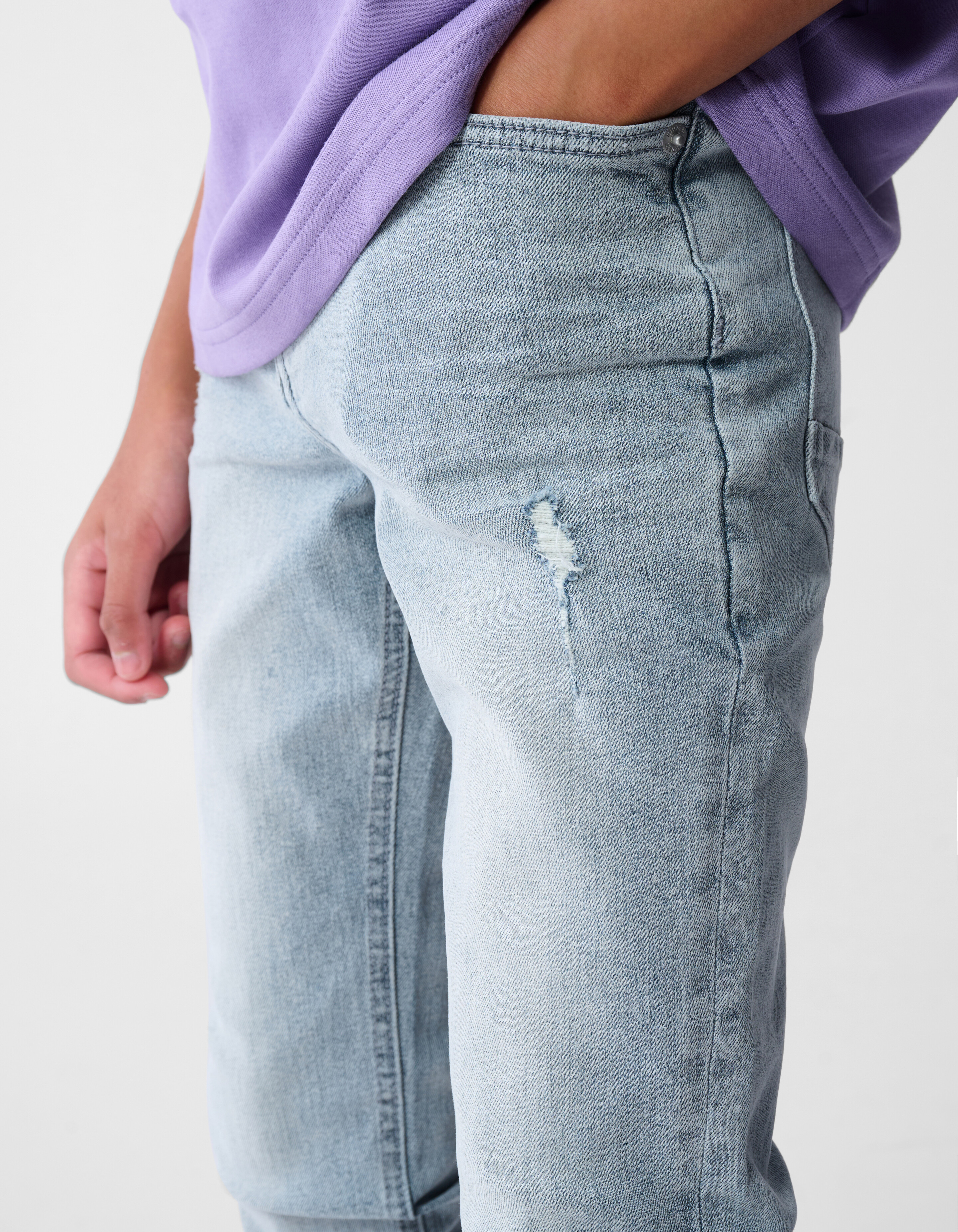 Tapered Fit Jeans Grau SHOEBY BOYS