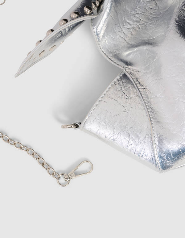 Nieten-Schleifentasche Silber SHOEBY ACCESSOIRES