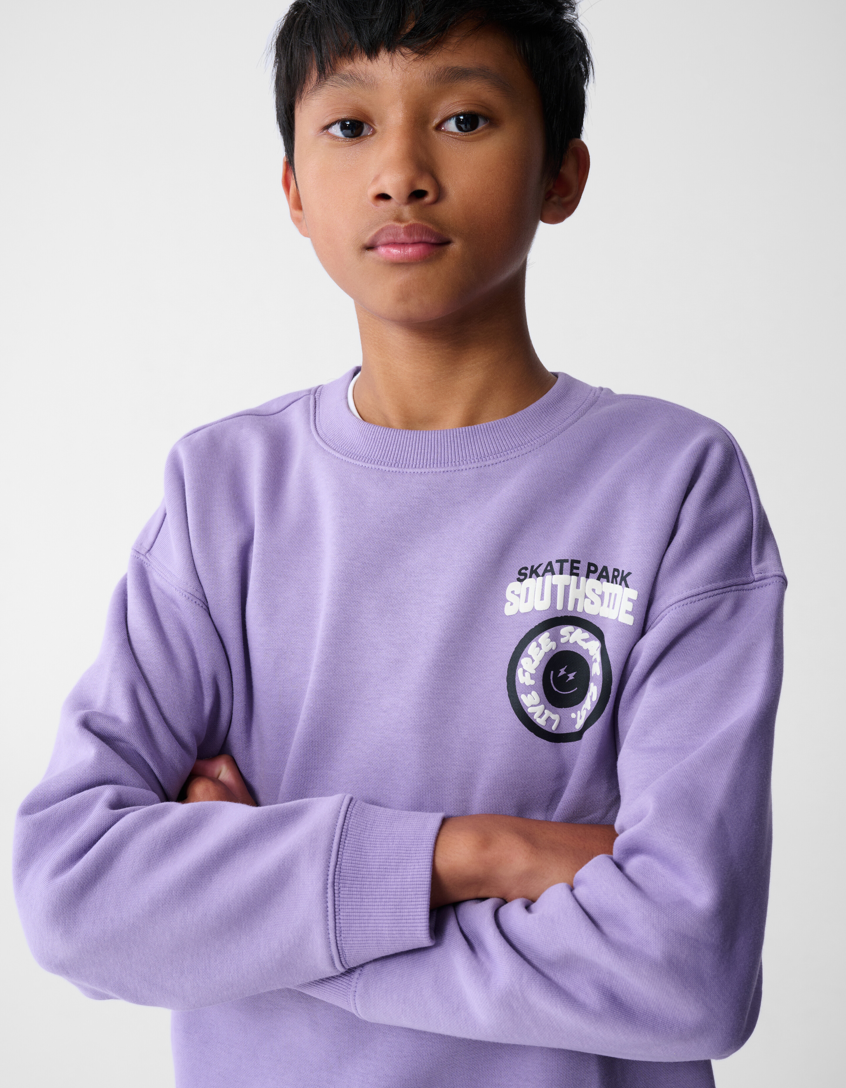 Skatepark-Kunstwerk-Pullover Lila SHOEBY BOYS