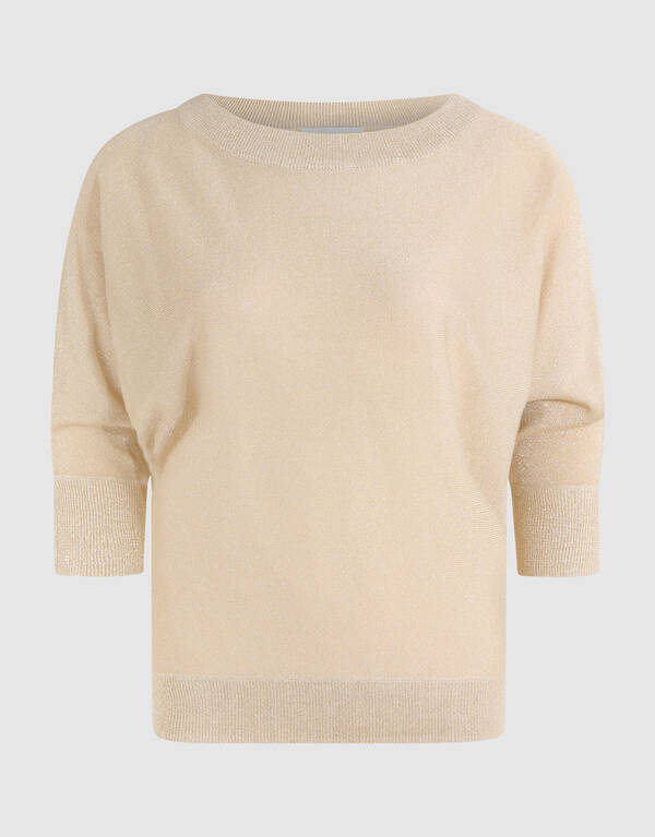 Glitzer-Fledermauspullover Beige SHOEBY WOMEN