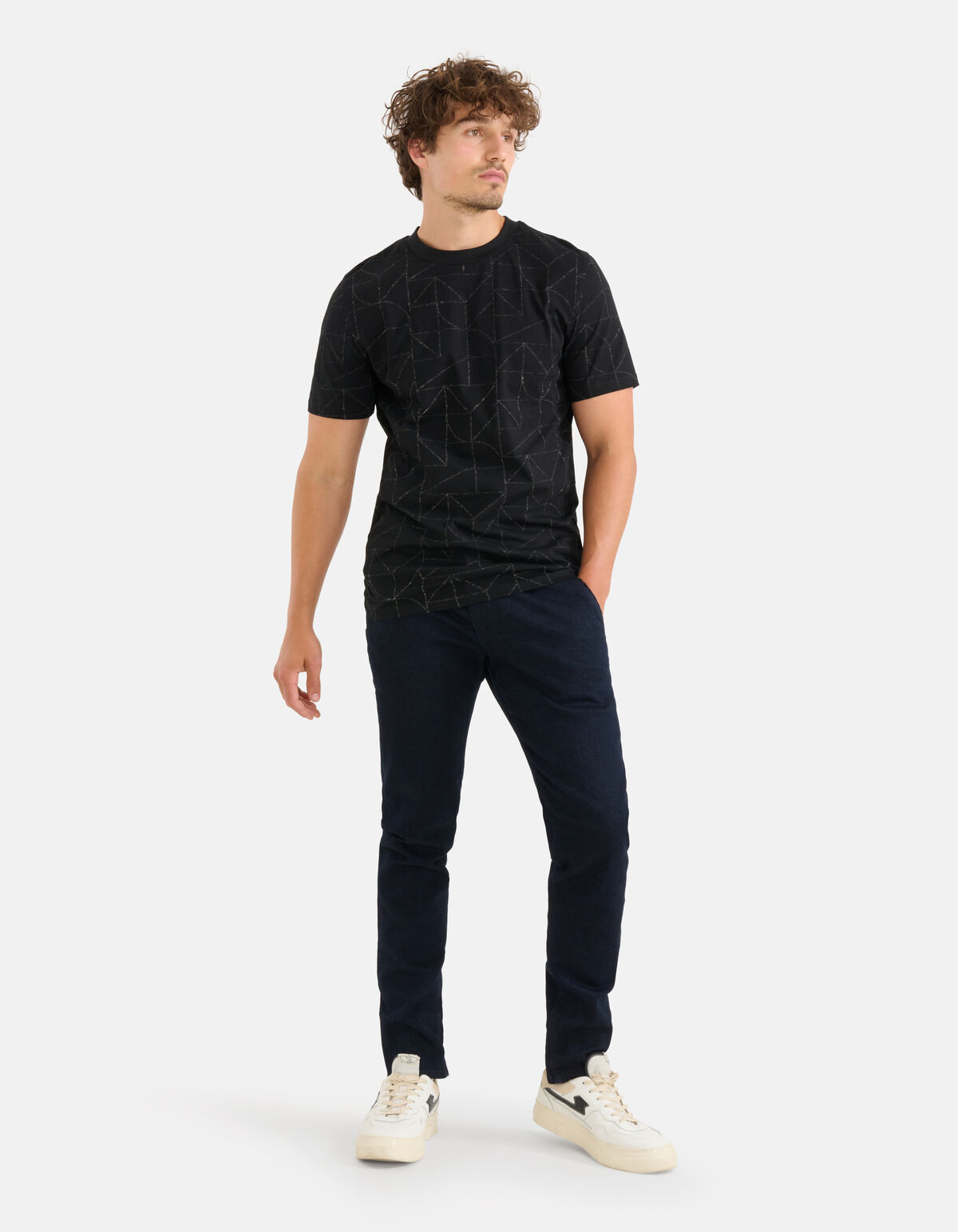 Bedrucktes T-shirt Schwarz SHOEBY MEN