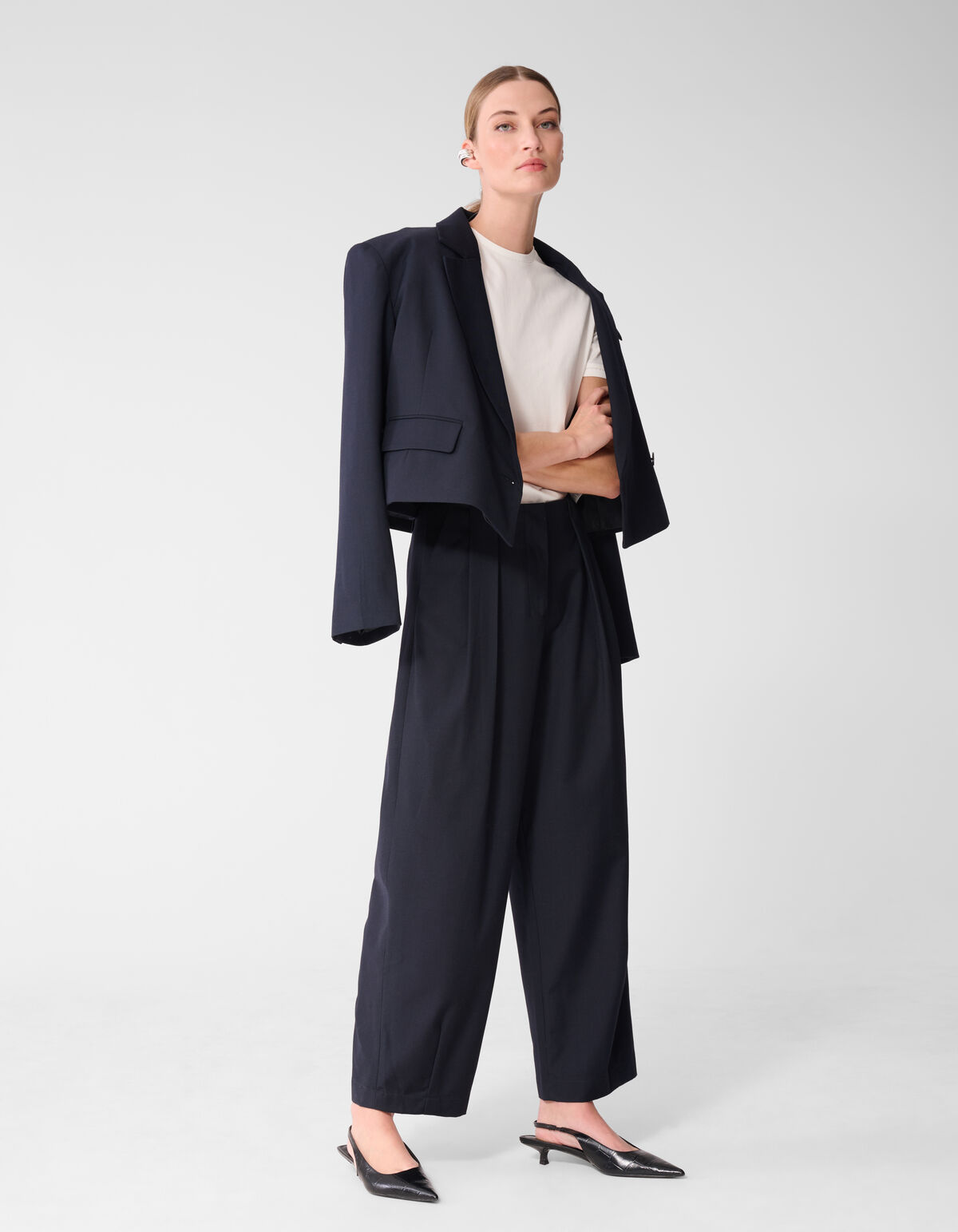 Plissierte Hose Dunkelblau Von Lonneke SHOEBY WOMEN