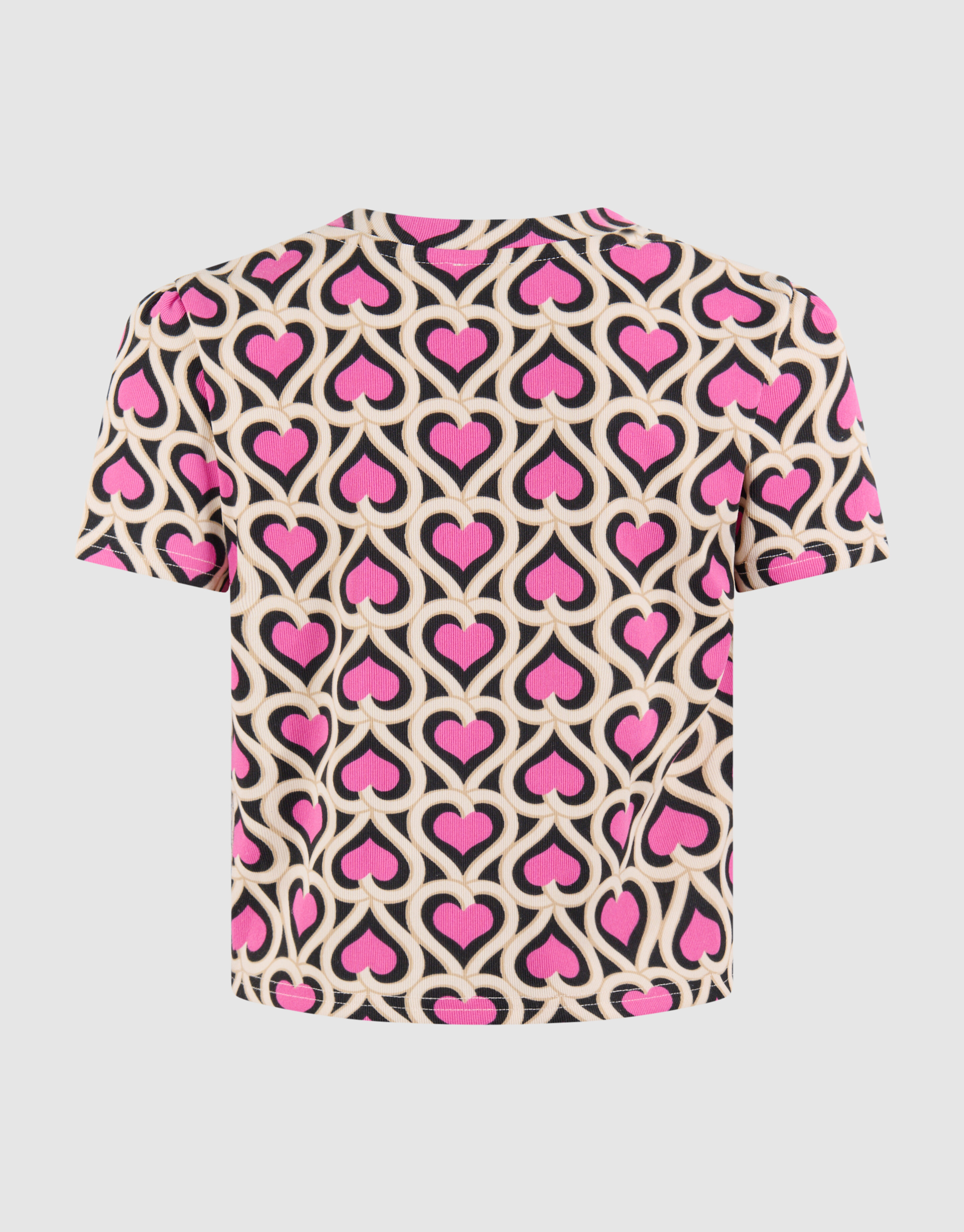 Rippen-Top mit Herzmotiv Rosa SHOEBY GIRLS