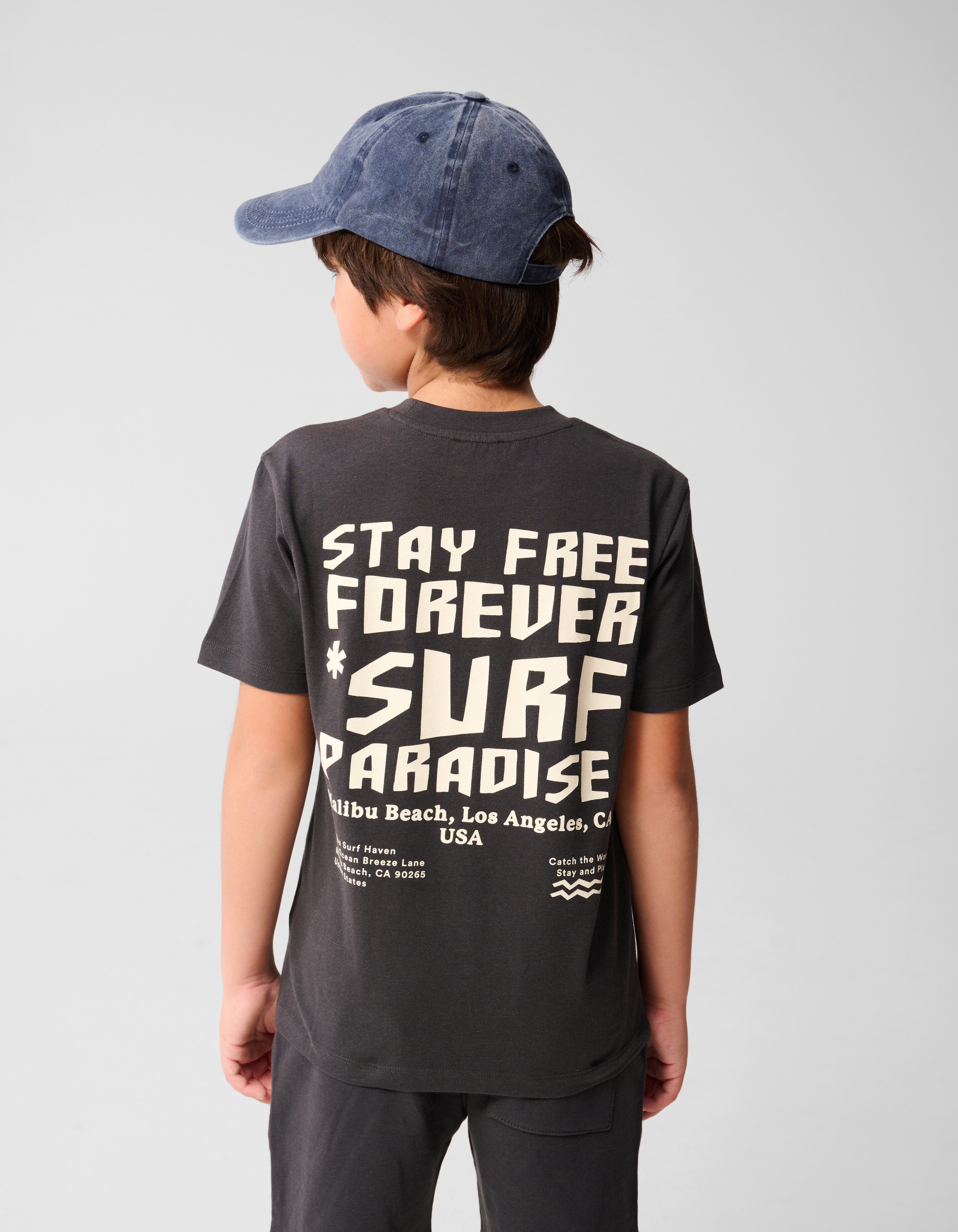 Paradise Artwork T-shirt Dunkelgrau SHOEBY BOYS
