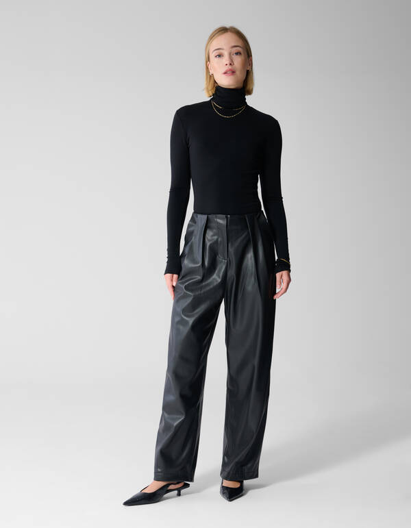 Rollkragen-Langarmtop Schwarz By Lonneke SHOEBY WOMEN