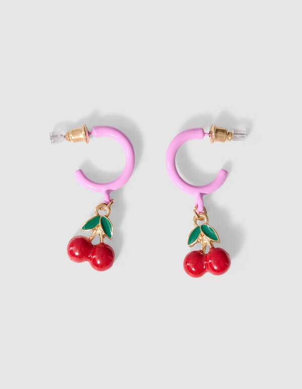 Cherry Charm Ohrringe Rosa SHOEBY ACCESSOIRES