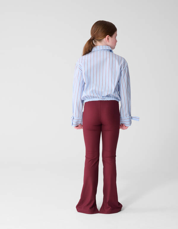 Nadelstreifen-Bluse mit Strasssteinen Hellblau SHOEBY GIRLS