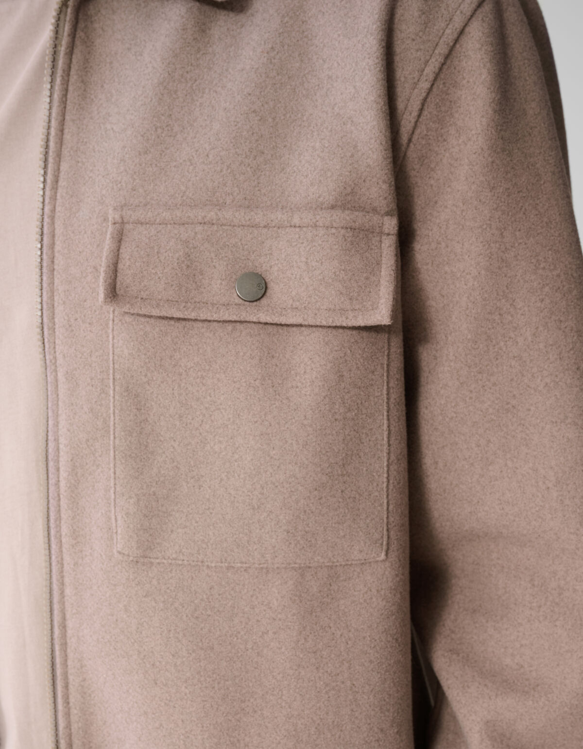 Soft Zip Overshirt Hellbraun SHOEBY MEN