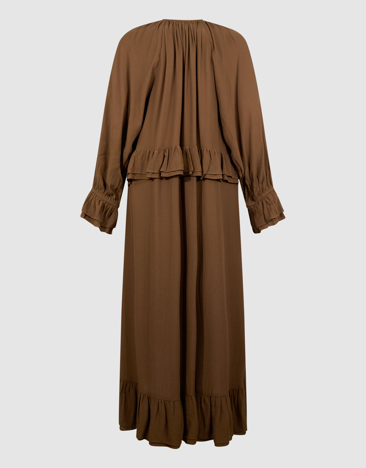 Volant Maxi Kleid Khaki SHOEBY WOMEN