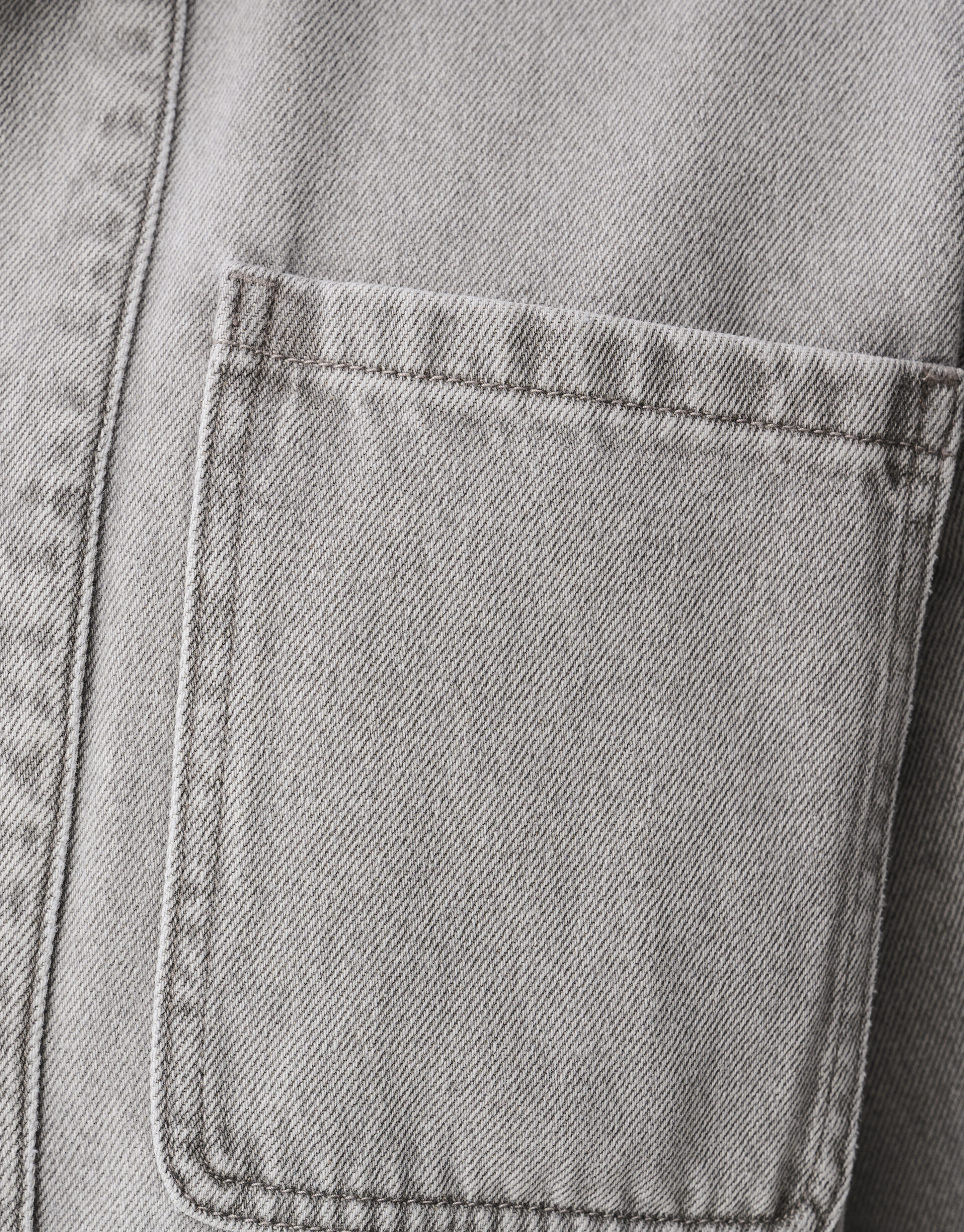 Patched Denim Überhemd Grau SHOEBY MEN