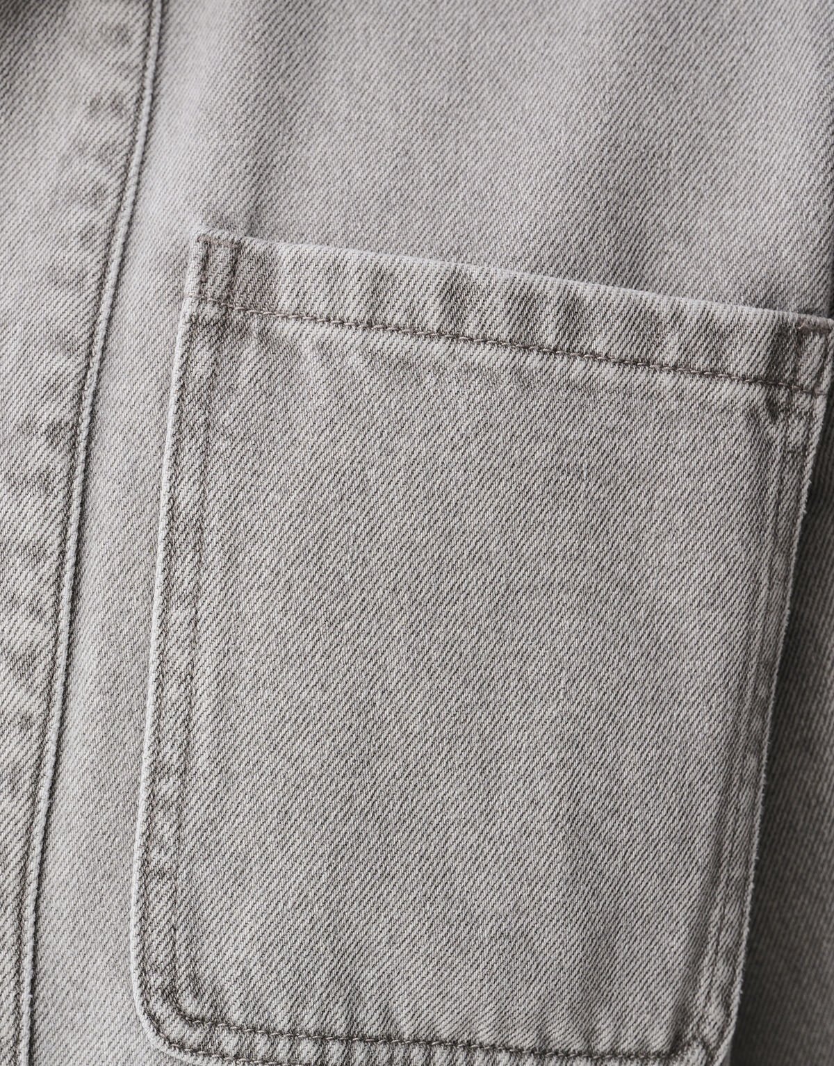 Patched Denim Überhemd Grau SHOEBY MEN