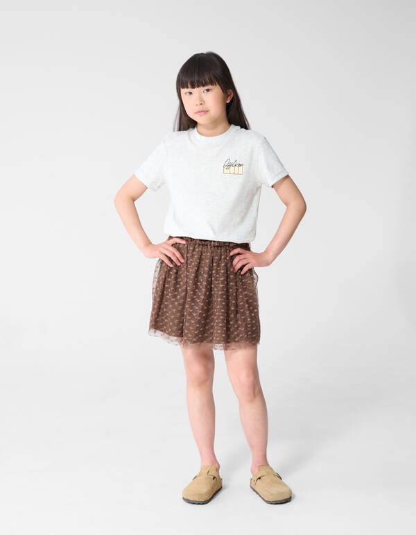 Offline Mood Artwork T-Shirt Hellgrau SHOEBY GIRLS