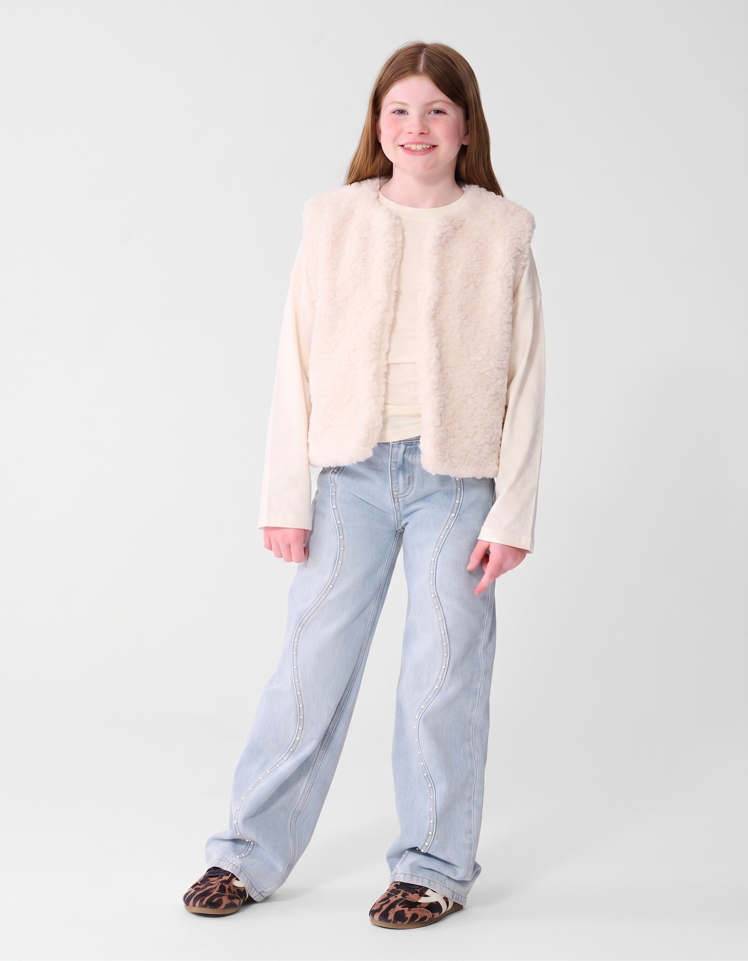 Teddy-Weste Cremefarben SHOEBY GIRLS
