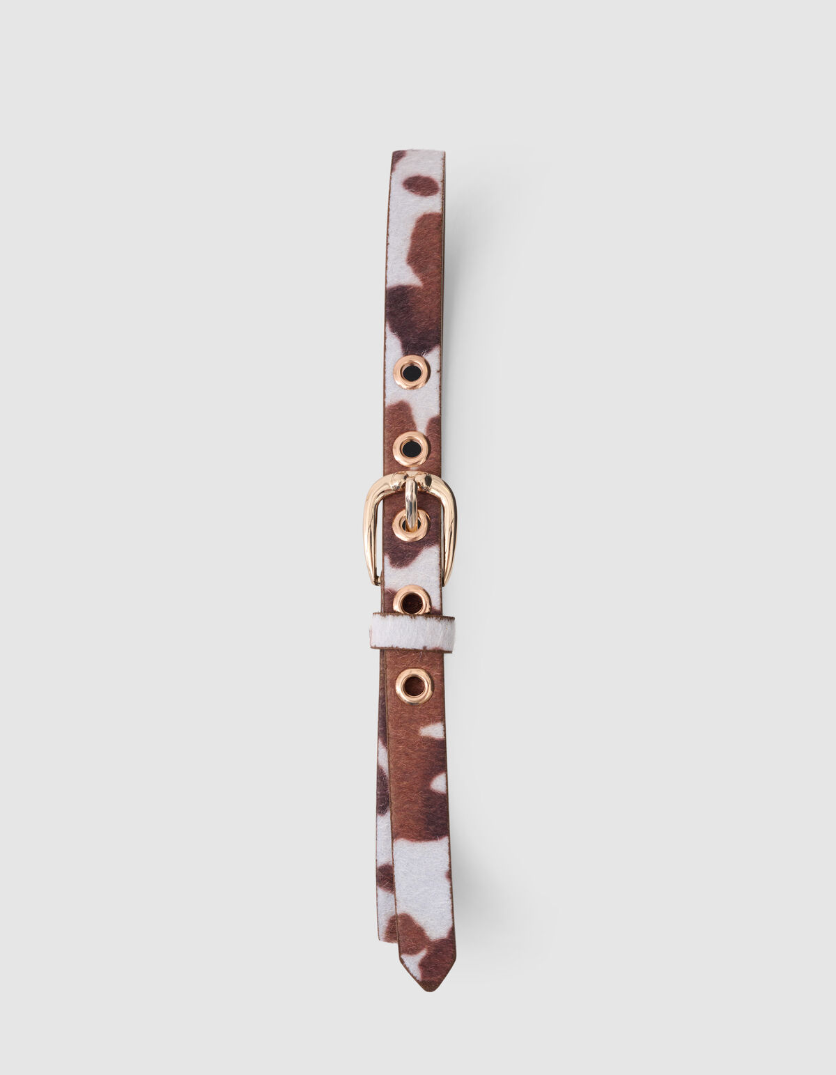 Haarige Kuh Riem Bruin SHOEBY ACCESSOIRES