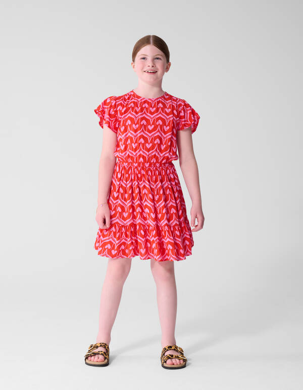 Herzprint Mini Kleid Rosa SHOEBY GIRLS