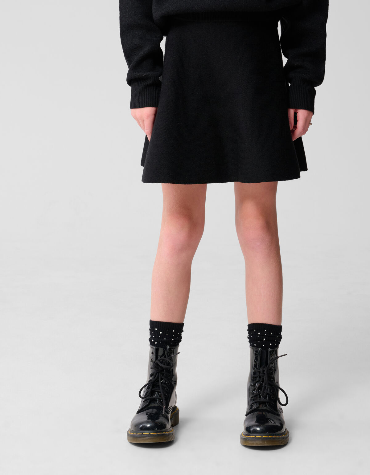 Strick-Minirock Schwarz SHOEBY GIRLS