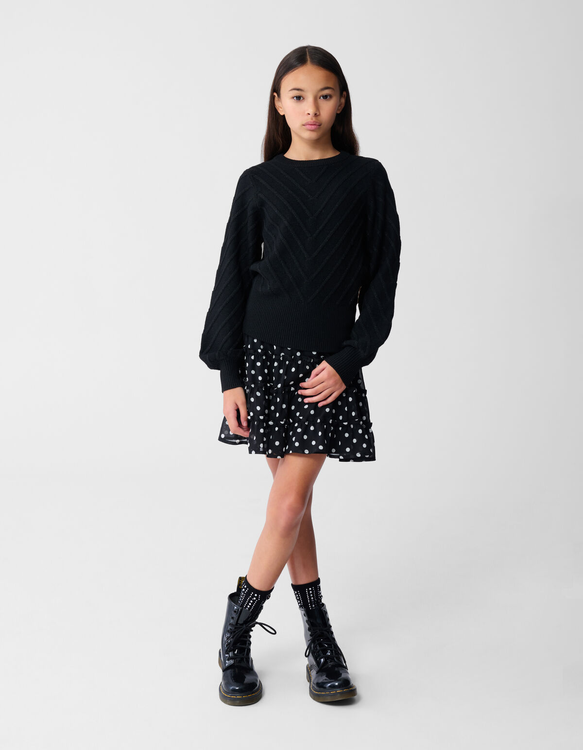 Polkadot Minirock Schwarz SHOEBY GIRLS