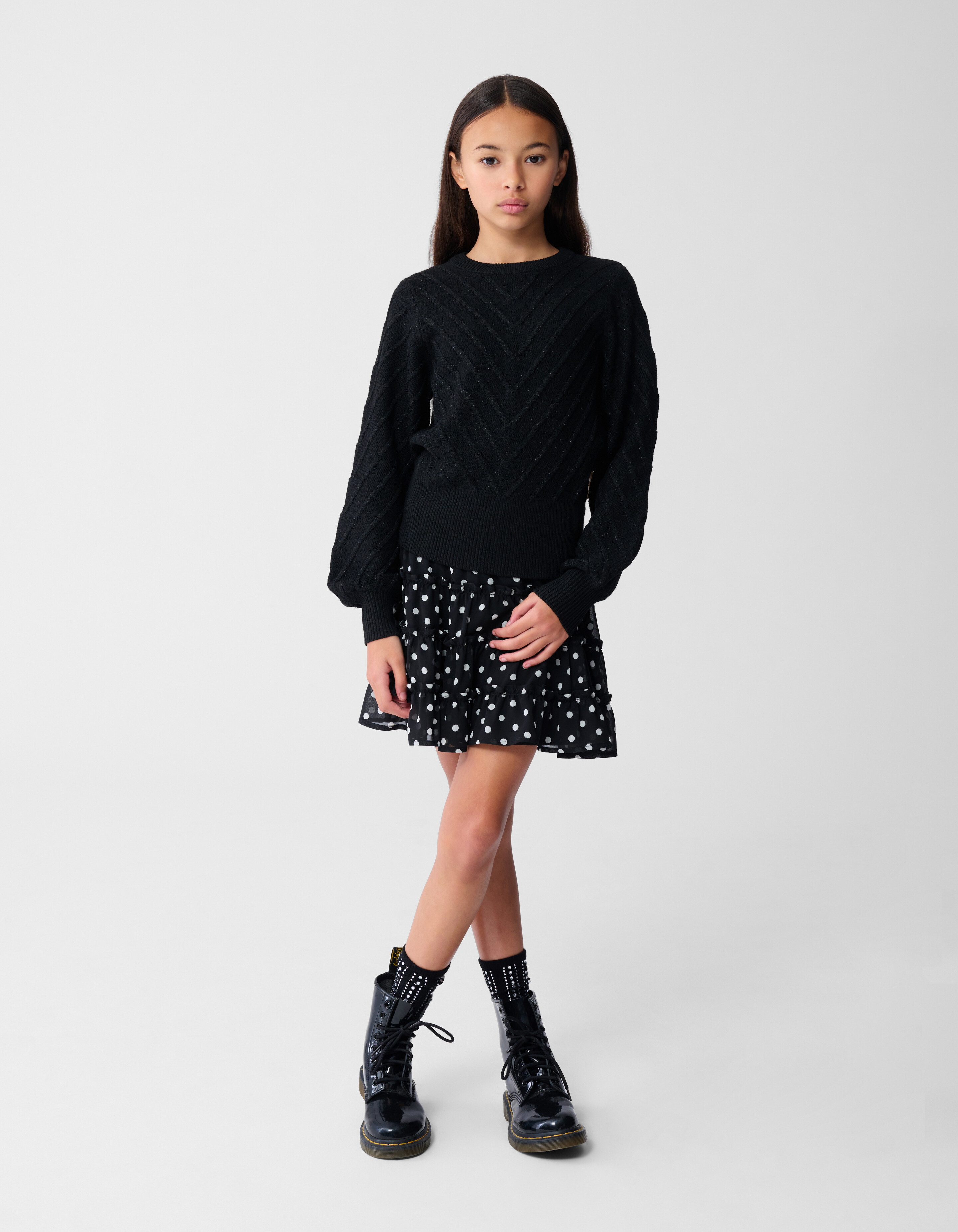 Polkadot Minirock Schwarz SHOEBY GIRLS