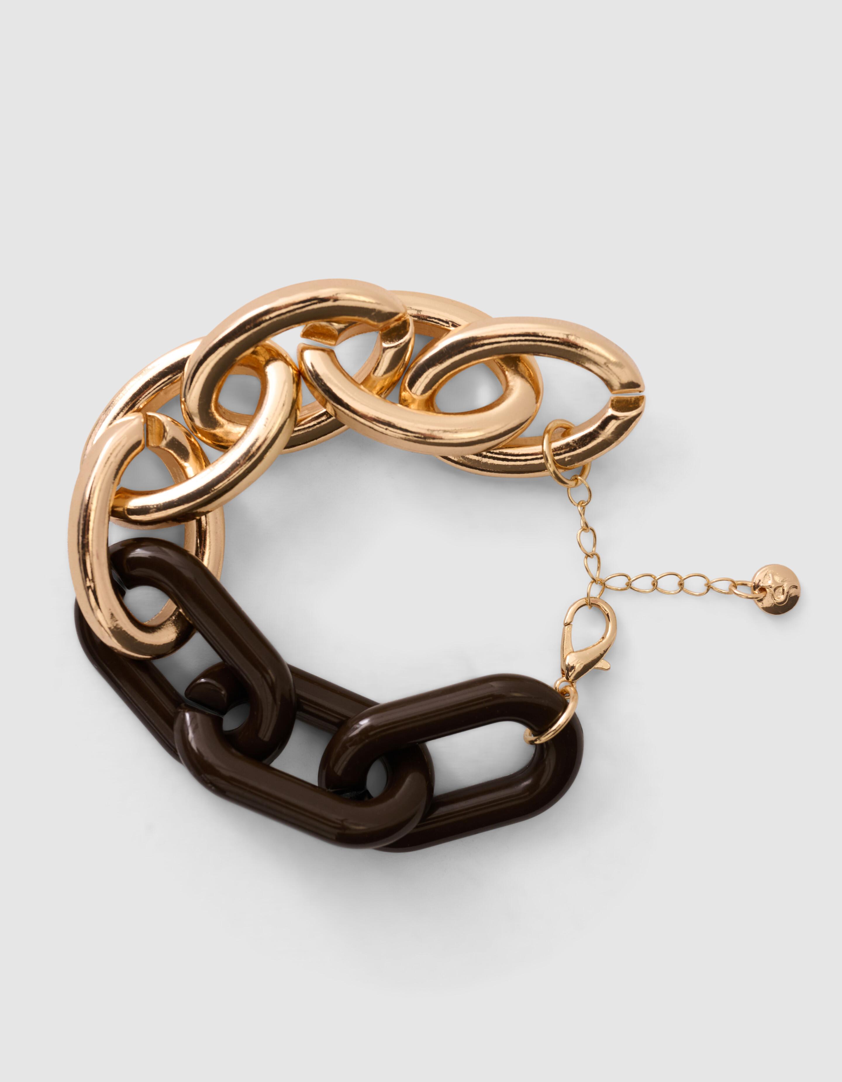 Bulky Chain Armband Gold/Braun SHOEBY ACCESSOIRES